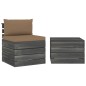 vidaXL Muebles de jardín de palets 2 piezas cojines madera de pino vidaXL Muebles de jardín de palets 2 piezas cojines madera de pino