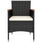 vidaXL Juego de muebles de jardín de 5 piezas ratán sintético negro vidaXL Juego de muebles de jardín de 5 piezas ratán sintético negro