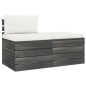 vidaXL Muebles de jardín de palets 2 piezas cojines madera maciza pino vidaXL Muebles de jardín de palets 2 piezas cojines madera maciza pino