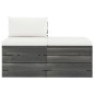 vidaXL Muebles de jardín de palets 2 piezas cojines madera maciza pino vidaXL Muebles de jardín de palets 2 piezas cojines madera maciza pino