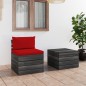 vidaXL Muebles de jardín de palets 2 piezas cojines madera maciza pino vidaXL Muebles de jardín de palets 2 piezas cojines madera maciza pino
