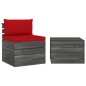 vidaXL Muebles de jardín de palets 2 piezas cojines madera maciza pino vidaXL Muebles de jardín de palets 2 piezas cojines madera maciza pino