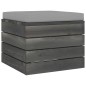 vidaXL Otomanas de palets de jardín 2 pzas cojines madera maciza pino vidaXL Otomanas de palets de jardín 2 pzas cojines madera maciza pino
