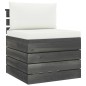 vidaXL Muebles de jardín de palets 4 piezas cojines madera maciza pino