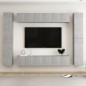 vidaXL Set de muebles de salón 10 pzas madera ingeniería gris hormigón vidaXL Set de muebles de salón 10 pzas madera ingeniería gris hormigón