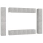 vidaXL Set de muebles de salón 10 pzas madera ingeniería gris hormigón vidaXL Set de muebles de salón 10 pzas madera ingeniería gris hormigón
