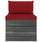 vidaXL Muebles de jardín de palets 3 piezas cojines madera maciza pino vidaXL Muebles de jardín de palets 3 piezas cojines madera maciza pino