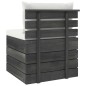 vidaXL Muebles de jardín de palets 3 piezas cojines madera maciza pino