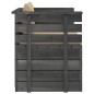 vidaXL Muebles de palets de jardín 7 piezas cojines madera maciza pino