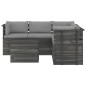 vidaXL Muebles de palets de jardín 6 piezas cojines madera maciza pino vidaXL Muebles de palets de jardín 6 piezas cojines madera maciza pino