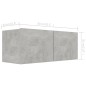 vidaXL Set muebles de salón TV 6 pzas madera ingeniería gris hormigón
