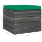 vidaXL Muebles de palets para jardín 6 pzas con cojines madera de pino vidaXL Muebles de palets para jardín 6 pzas con cojines madera de pino