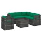 vidaXL Muebles de palets de jardín 7 piezas cojines madera maciza pino vidaXL Muebles de palets de jardín 7 piezas cojines madera maciza pino