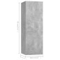 vidaXL Set muebles de salón TV 6 pzas madera ingeniería gris hormigón