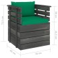 vidaXL Muebles de palets de jardín 7 piezas cojines madera maciza pino vidaXL Muebles de palets de jardín 7 piezas cojines madera maciza pino