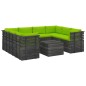 vidaXL Muebles de palets para jardín 9 pzas cojines madera maciza pino