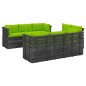 vidaXL Muebles de palets para jardín 9 pzas cojines madera maciza pino
