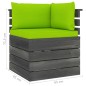 vidaXL Muebles de palets para jardín 9 pzas cojines madera maciza pino