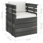 vidaXL Muebles de palets para jardín 7 pzas cojines madera maciza pino vidaXL Muebles de palets para jardín 7 pzas cojines madera maciza pino