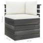 vidaXL Muebles de palets para jardín 7 pzas cojines madera maciza pino vidaXL Muebles de palets para jardín 7 pzas cojines madera maciza pino