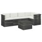 vidaXL Muebles de palets para jardín 6 pzas cojines madera maciza pino vidaXL Muebles de palets para jardín 6 pzas cojines madera maciza pino