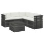vidaXL Muebles de palets para jardín 6 pzas cojines madera maciza pino vidaXL Muebles de palets para jardín 6 pzas cojines madera maciza pino
