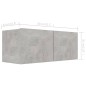 vidaXL Set muebles de salón TV 7 pzas madera ingeniería gris hormigón