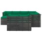 vidaXL Muebles de palets de jardín 10 pzas cojines madera maciza pino vidaXL Muebles de palets de jardín 10 pzas cojines madera maciza pino