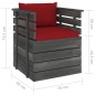 vidaXL Muebles de palets para jardín 7 pzas cojines madera maciza pino vidaXL Muebles de palets para jardín 7 pzas cojines madera maciza pino