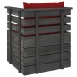 vidaXL Muebles de palets para jardín 7 pzas cojines madera maciza pino vidaXL Muebles de palets para jardín 7 pzas cojines madera maciza pino