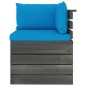 vidaXL Muebles de palets para jardín 9 pzas cojines madera maciza pino vidaXL Muebles de palets para jardín 9 pzas cojines madera maciza pino