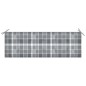 vidaXL Banco Batavia madera maciza teca y cojín a cuadros gris 150 cm vidaXL Banco Batavia madera maciza teca y cojín a cuadros gris 150 cm