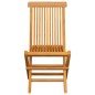 vidaXL Sillas de jardín 4 uds con cojines rojos madera de teca vidaXL Sillas de jardín 4 uds con cojines rojos madera de teca