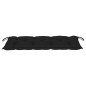 vidaXL Banco de jardín madera maciza de teca con cojín negro 120 cm vidaXL Banco de jardín madera maciza de teca con cojín negro 120 cm
