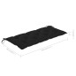 vidaXL Banco de jardín madera maciza de teca con cojín negro 120 cm vidaXL Banco de jardín madera maciza de teca con cojín negro 120 cm