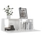 vidaXL Set de muebles de salón 8 pzas madera ingeniería blanco brillo