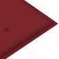 vidaXL Banco de jardín madera maciza teca con cojín rojo tinto 112 cm vidaXL Banco de jardín madera maciza teca con cojín rojo tinto 112 cm