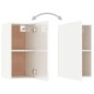 vidaXL Set de muebles de salón 8 pzas madera ingeniería blanco brillo