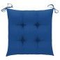 vidaXL Silla mecedora de madera maciza de teca con cojín azul vidaXL Silla mecedora de madera maciza de teca con cojín azul