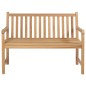 vidaXL Banco de jardín madera maciza teca y cojín blanco crema 120 cm vidaXL Banco de jardín madera maciza teca y cojín blanco crema 120 cm