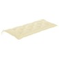 vidaXL Banco de jardín madera maciza teca y cojín blanco crema 120 cm vidaXL Banco de jardín madera maciza teca y cojín blanco crema 120 cm