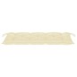 vidaXL Banco de jardín madera maciza teca y cojín blanco crema 120 cm vidaXL Banco de jardín madera maciza teca y cojín blanco crema 120 cm