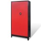 vidaXL Armario de herramientas con baúl acero negro/rojo 90x40x180 cm vidaXL Armario de herramientas con baúl acero negro/rojo 90x40x180 cm