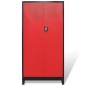 vidaXL Armario de herramientas con baúl acero negro/rojo 90x40x180 cm vidaXL Armario de herramientas con baúl acero negro/rojo 90x40x180 cm