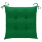 vidaXL Silla mecedora de madera maciza de teca con cojín verde vidaXL Silla mecedora de madera maciza de teca con cojín verde