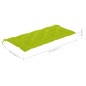 vidaXL Banco de jardín madera de teca con cojín verde brillante 120 cm vidaXL Banco de jardín madera de teca con cojín verde brillante 120 cm