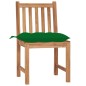 vidaXL Sillas de jardín 2 unidades madera maciza de teca con cojines vidaXL Sillas de jardín 2 unidades madera maciza de teca con cojines