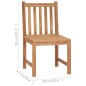 vidaXL Sillas de jardín 2 unidades madera maciza de teca con cojines vidaXL Sillas de jardín 2 unidades madera maciza de teca con cojines