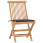 vidaXL Set comedor de jardín plegable 3 piezas madera de teca cojines vidaXL Set comedor de jardín plegable 3 piezas madera de teca cojines