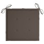 vidaXL Set comedor de jardín plegable 3 piezas madera de teca cojines vidaXL Set comedor de jardín plegable 3 piezas madera de teca cojines